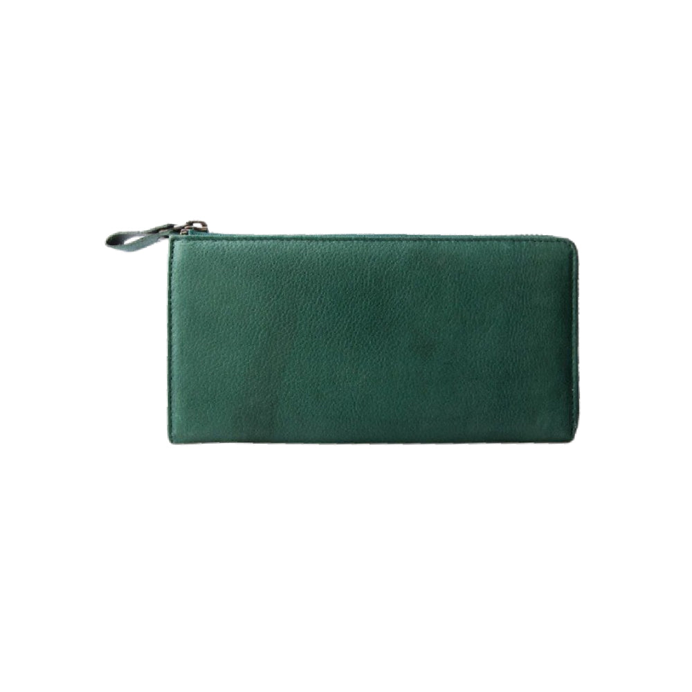 L字ファスナー長財布グリーン