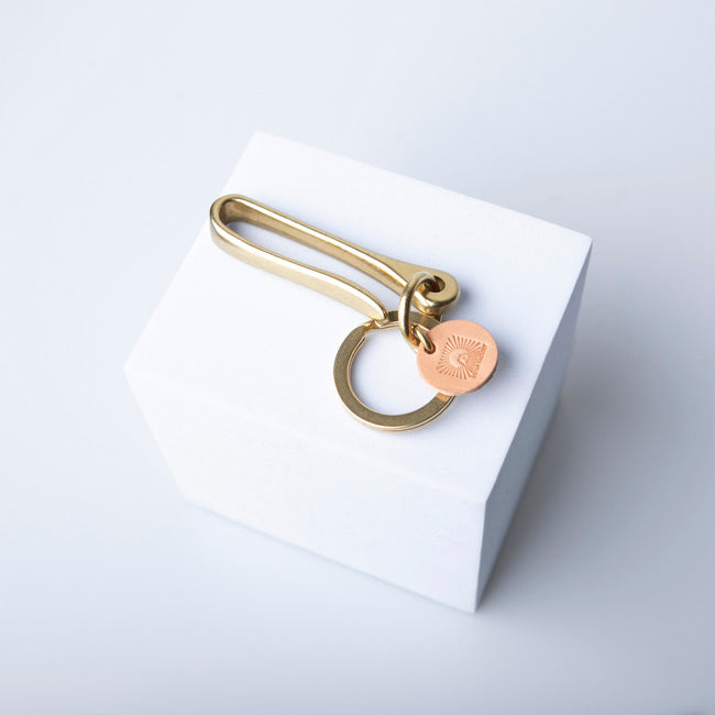 真鍮のリング付きキーフック