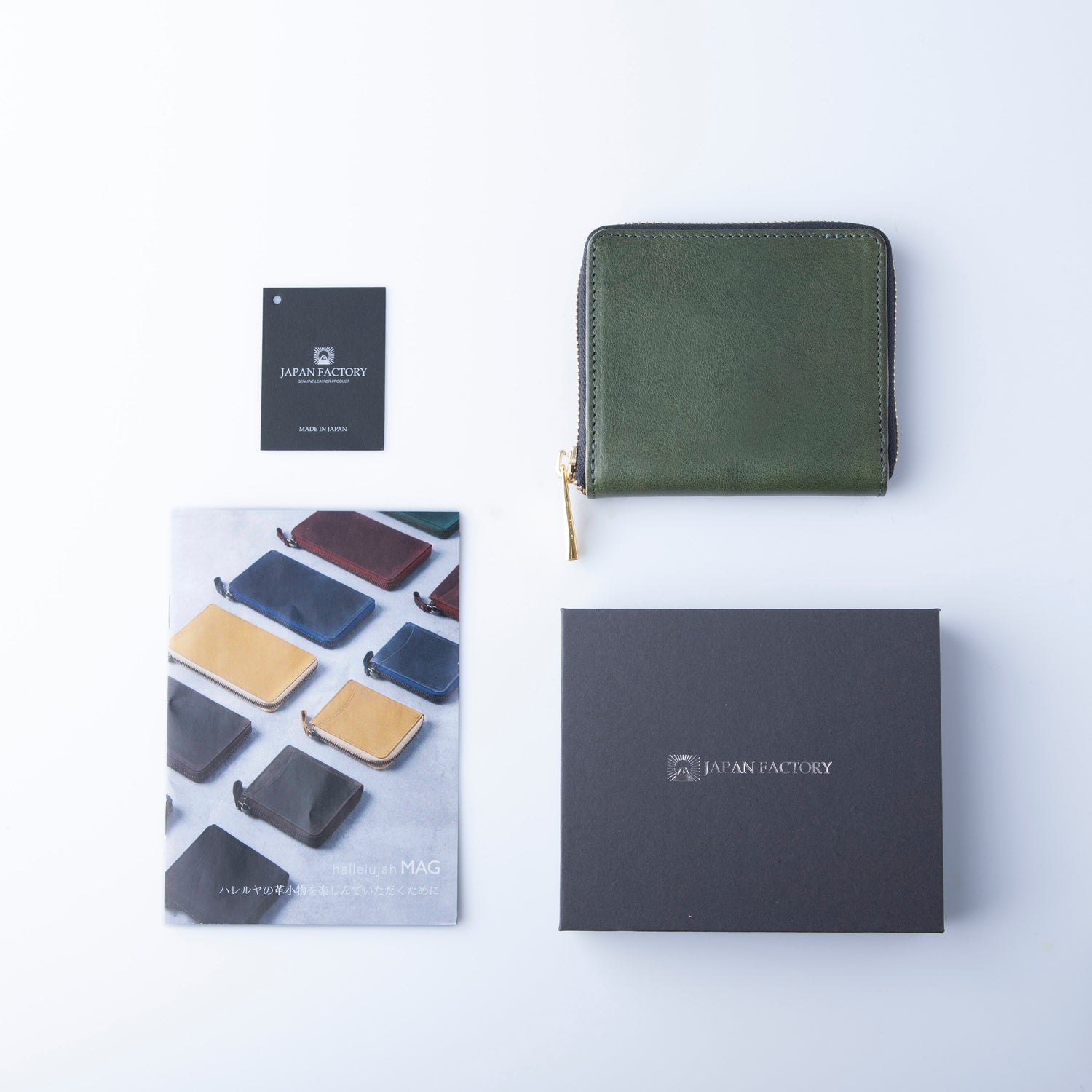 二つ折り財布 ラウンドファスナー 栃木レザー MANO