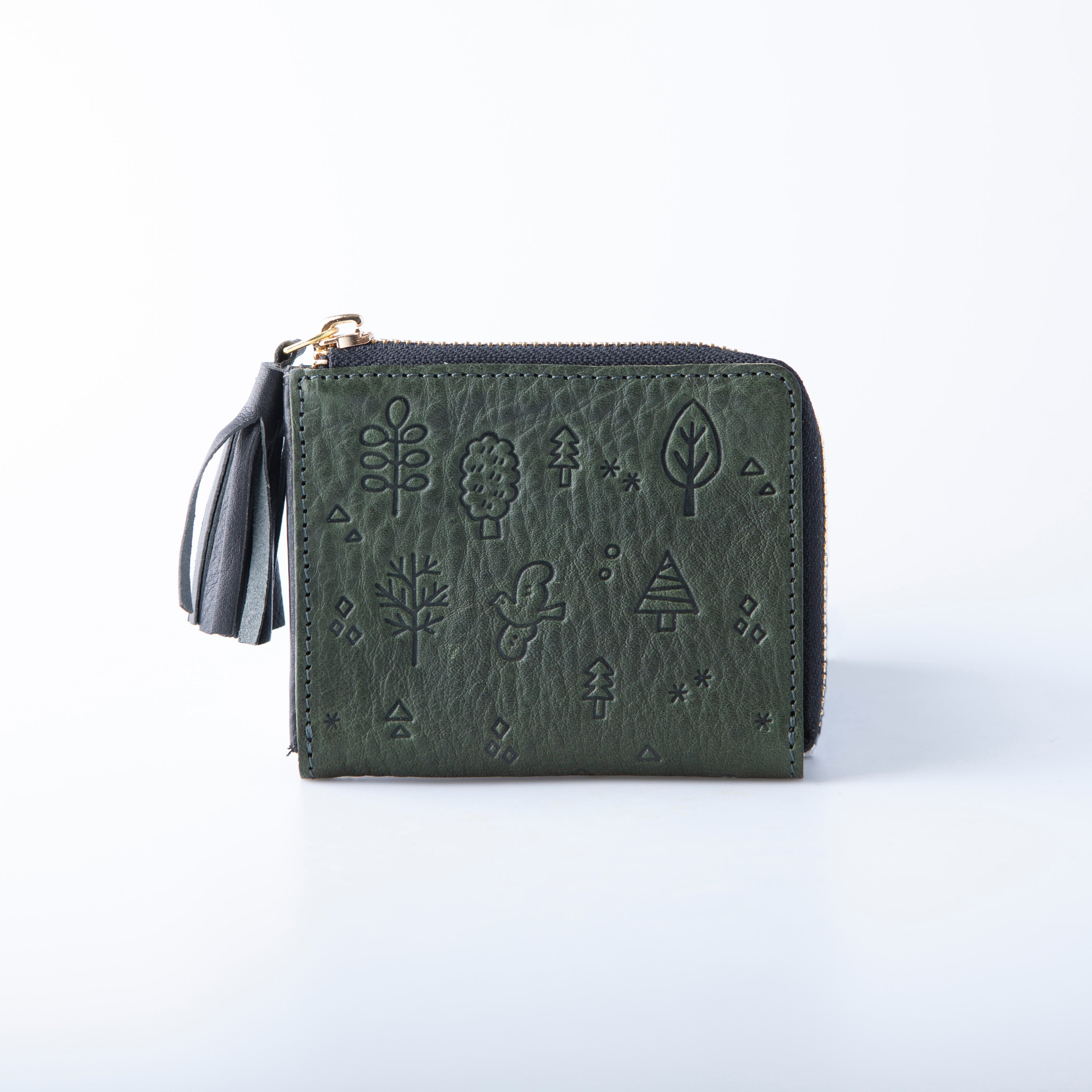 花鳥風月 二つ折り財布 L字ファスナー MANO