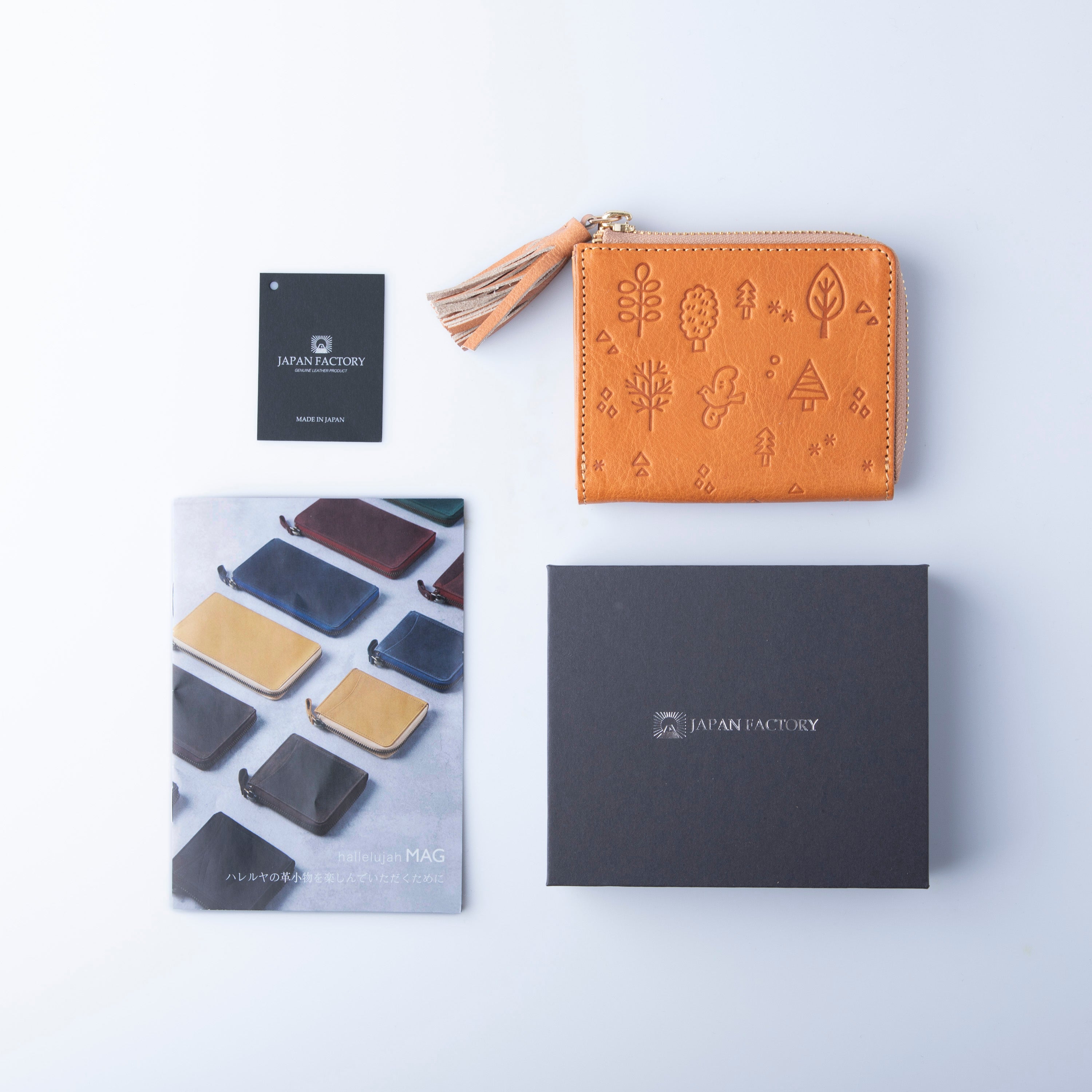 花鳥風月 二つ折り財布 L字ファスナー MANO