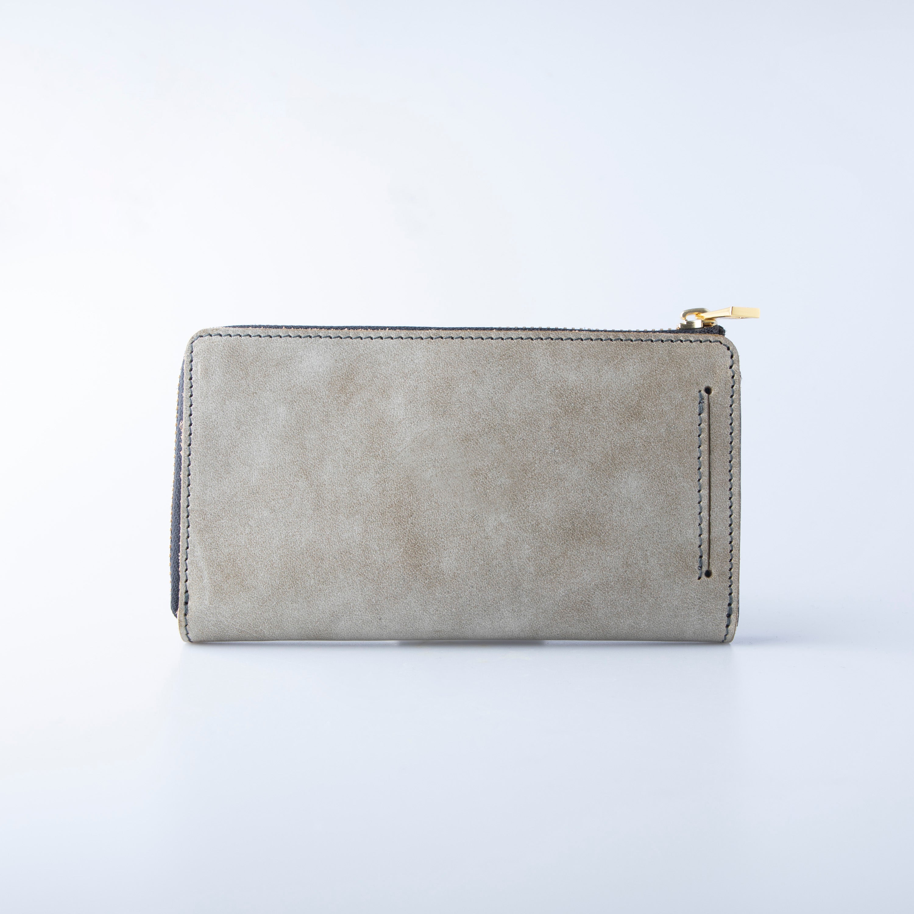 ホワイトワックス TIDY2.0 小さい長財布 栃木レザー L字ファスナー MANO