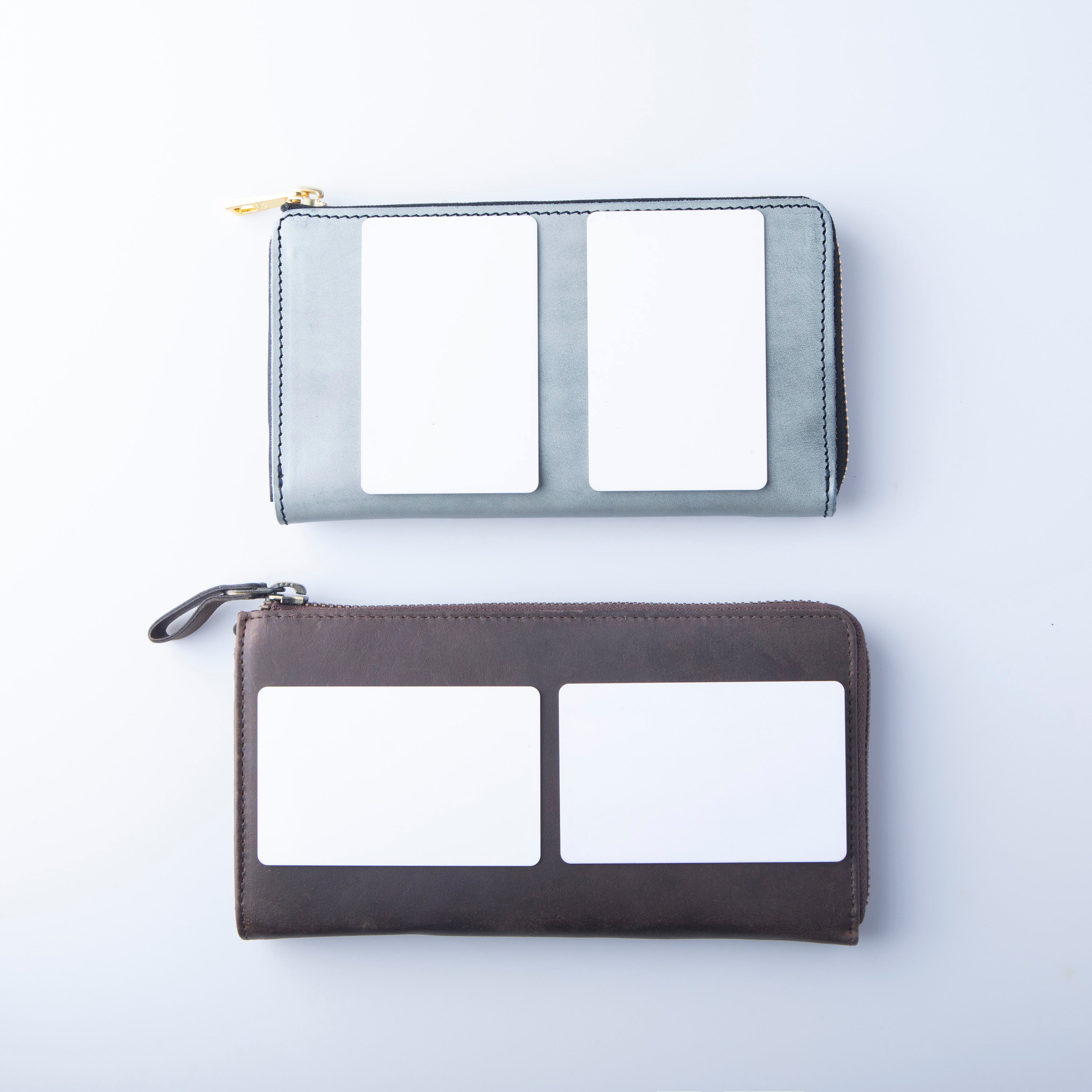 ホワイトワックス TIDY2.0 小さい長財布 栃木レザー L字ファスナー MANO