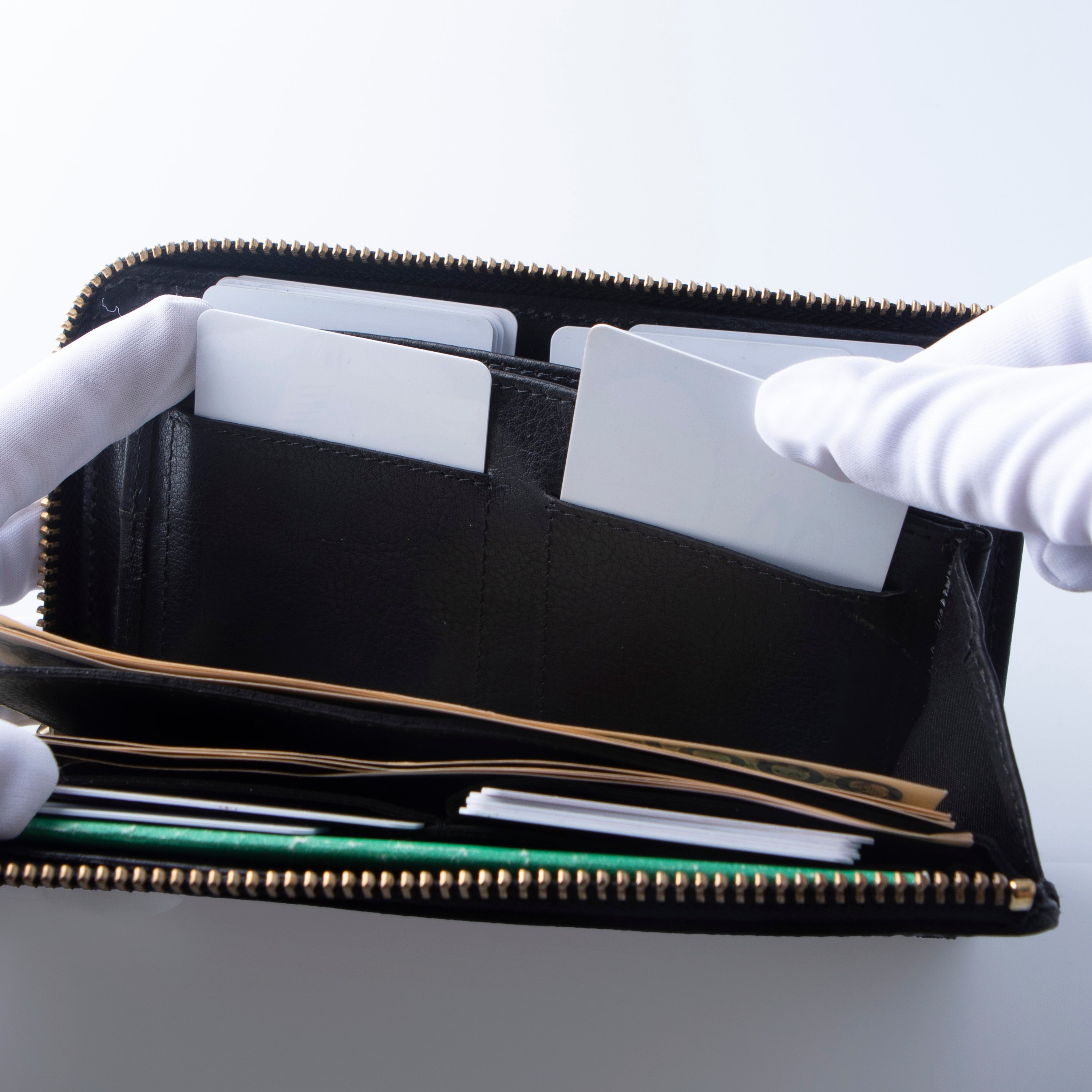 ホワイトワックス TIDY2.0 小さい長財布 栃木レザー L字ファスナー MANO