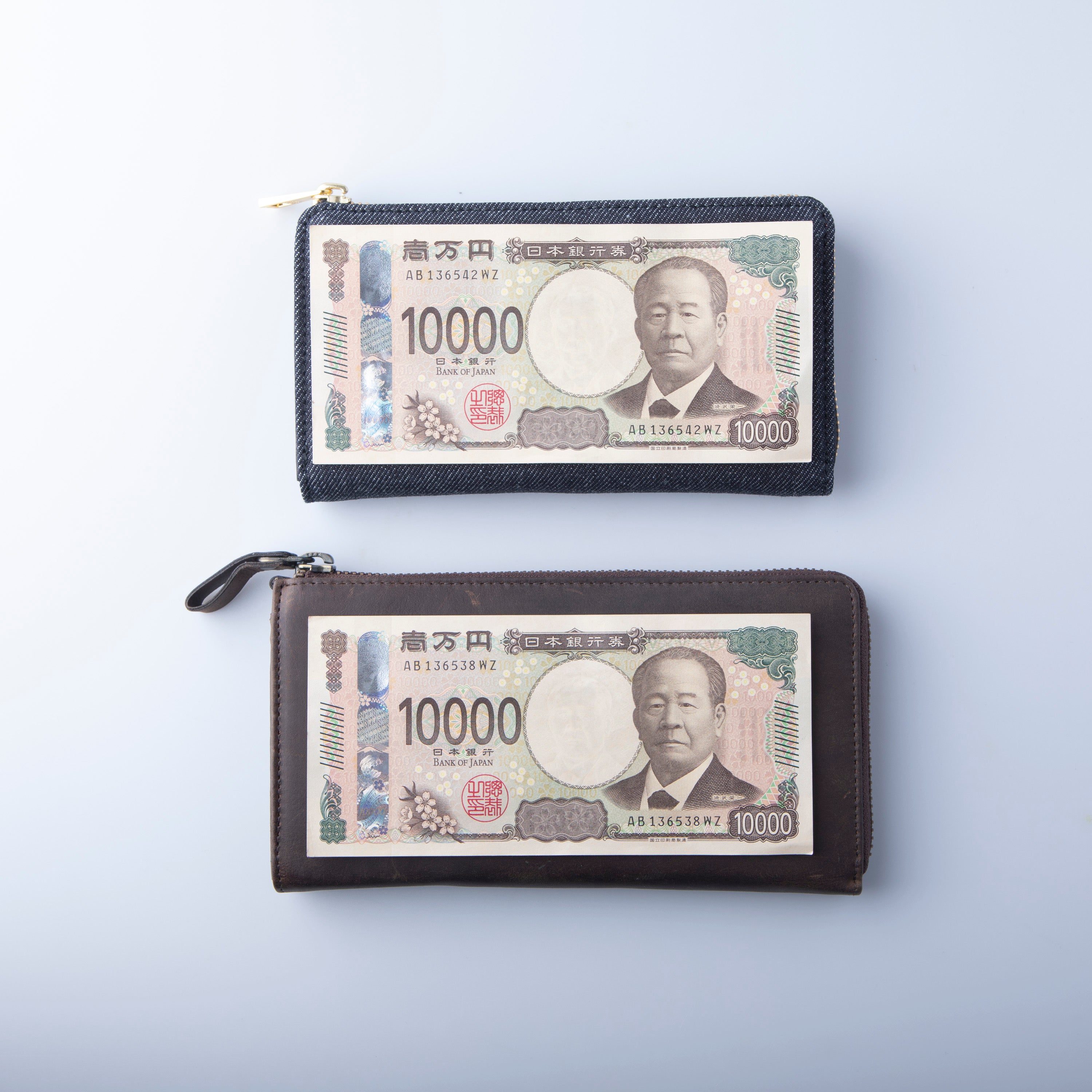 小さい長財布 TIDY2.0 岡山デニム l字ファスナー REAR