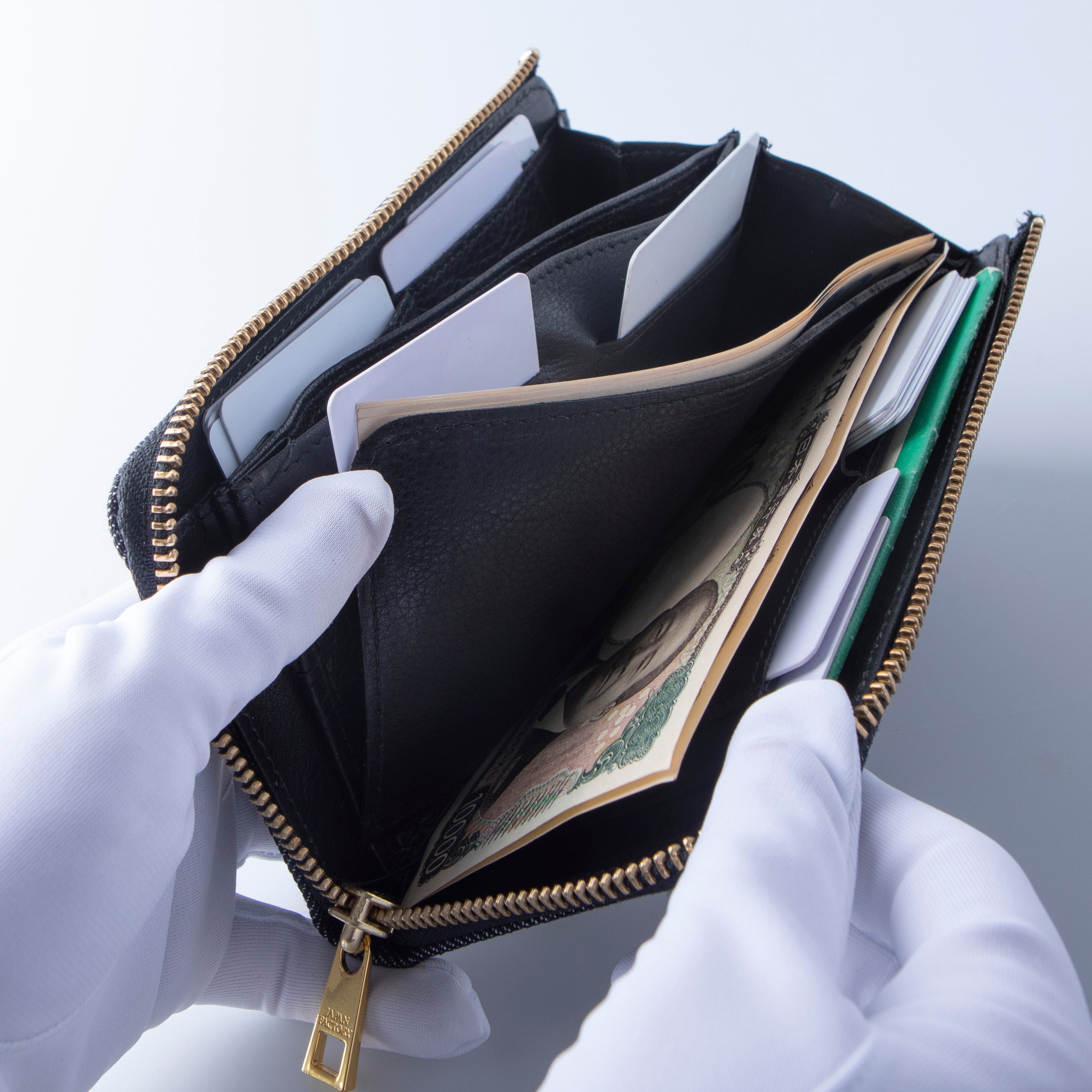 小さい長財布 TIDY2.0 岡山デニム l字ファスナー REAR