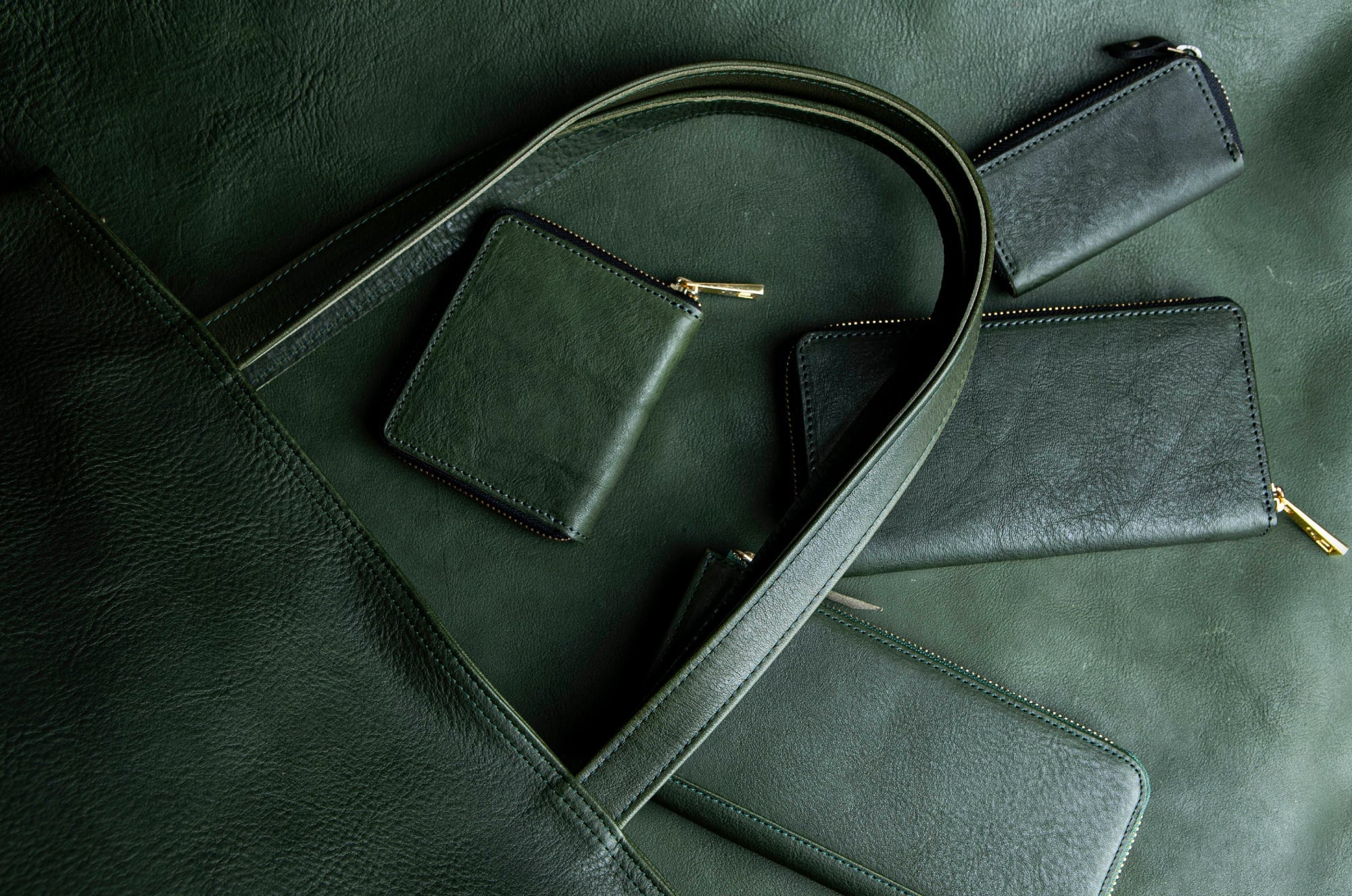 【未使用】ハレルヤ　タイディポット　ダークグリーン Leather Goods Shop Hallelujah