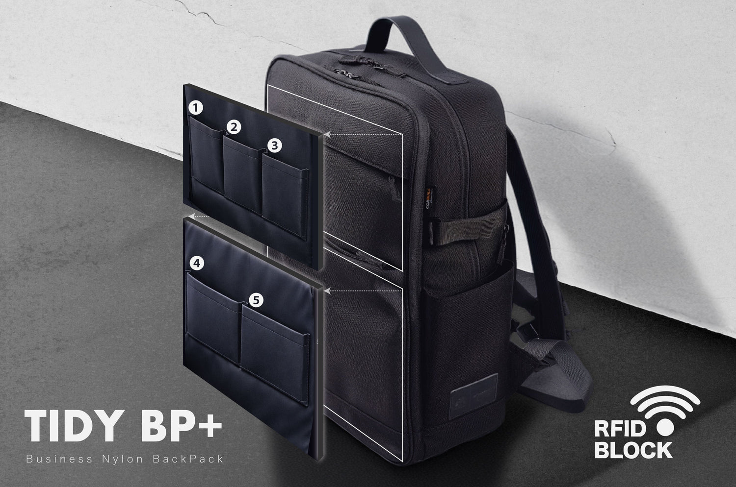 探さないリュック TIDY BP+｜2階建て5段構造で荷物の住所が決まる、機動力最大化バックパック