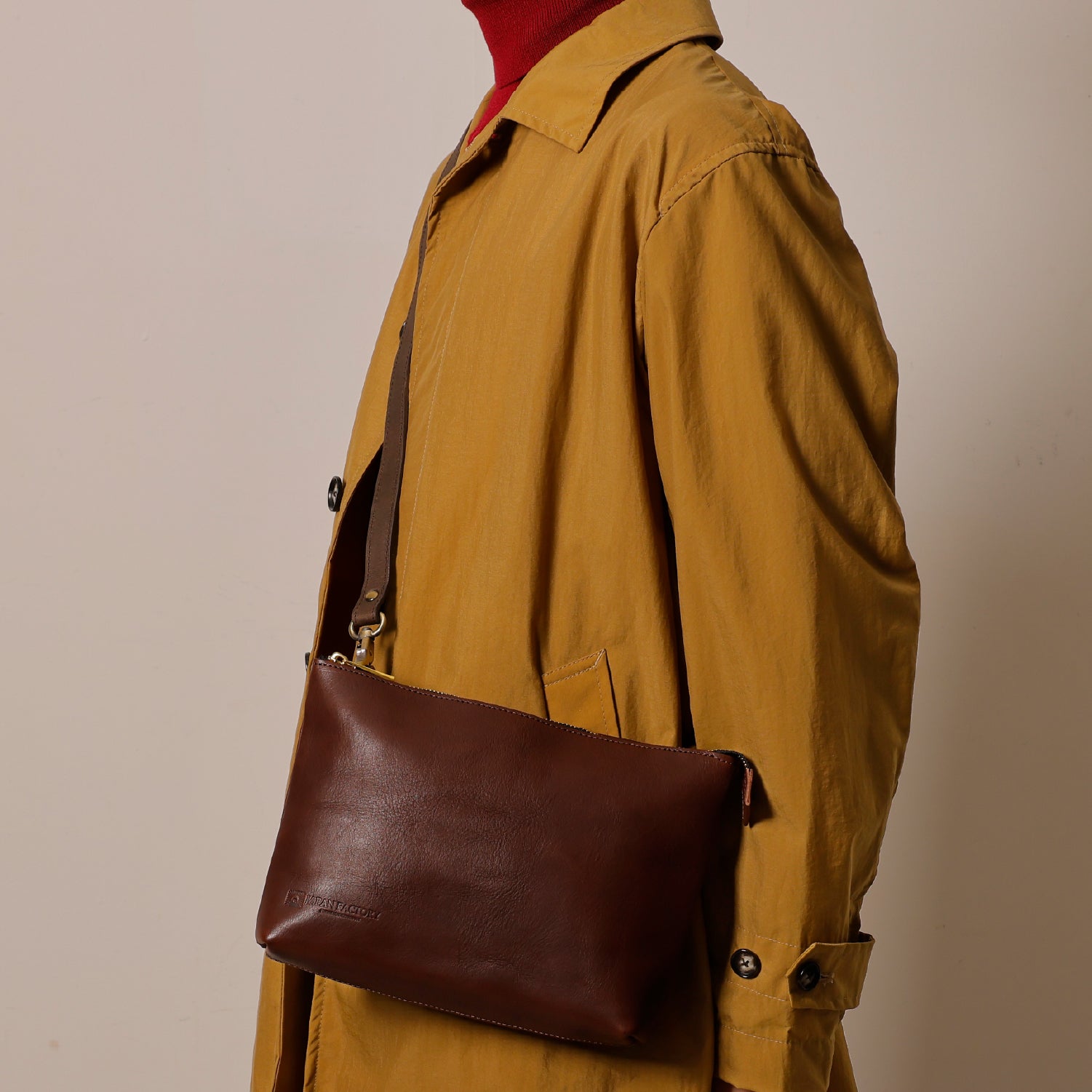 サコッシュ 日本製 メンズ 栃木レザー 小さめ JAPAN FACTORY ジャパン